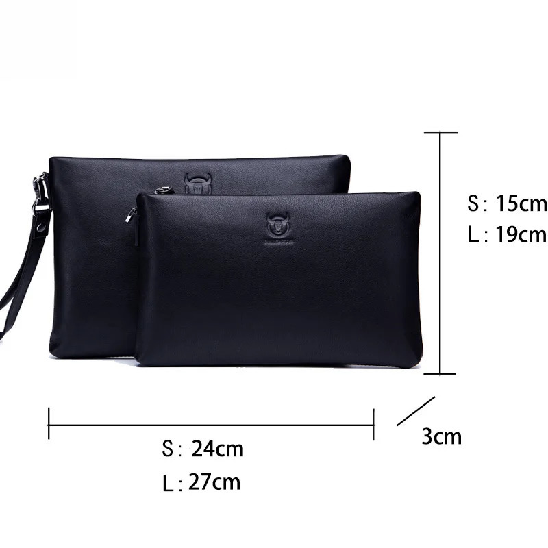 Bullcaptain Mens Long Wallet RFID Blocking Card Holder Mens Clutch Envelope Bag Business Casual Mens Underarm Bag Handbag 250723