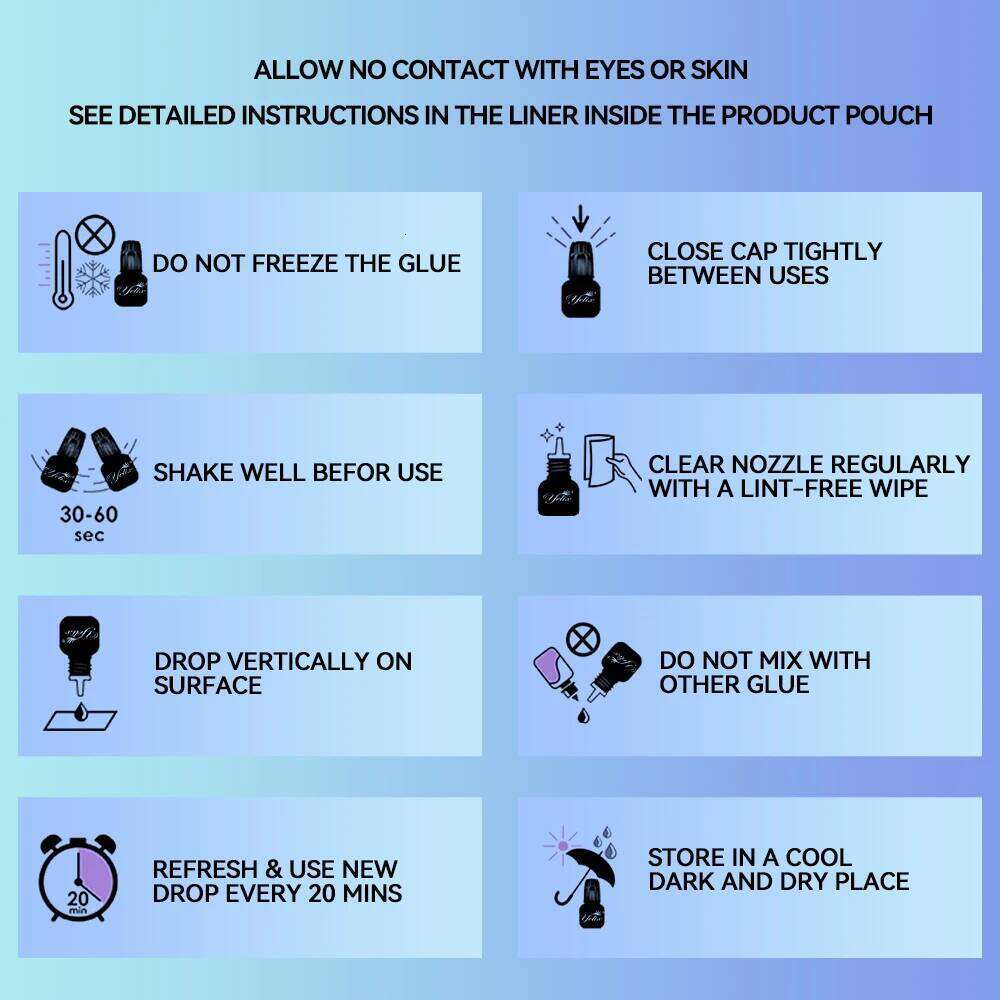 Yelix Extension 0.5-1 Sec Fast Dry Individual Lashes Sensitive Eye Eyelash Glue Wholesale Customization X250725