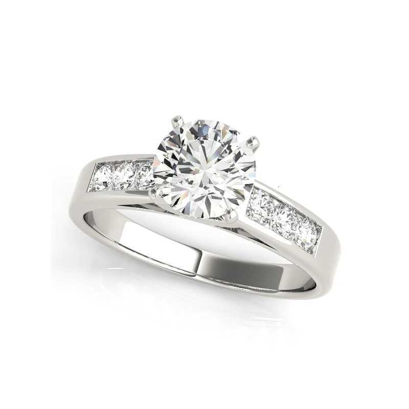 Womens Classic Ring Set 1 Carat D Color Moissanite Diamond Jewelry 925 Silver Engagement Ring W250417