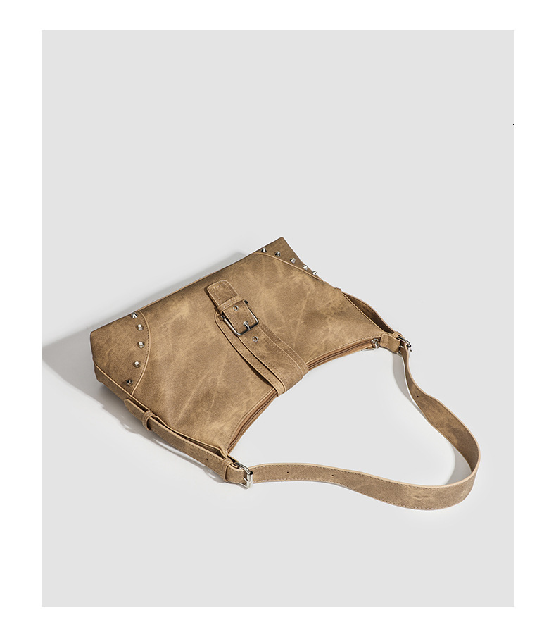 2025 autumn new spicy girl rivet handbag niche design versatile trend retro armpit bag women's shoulder bag designer bag