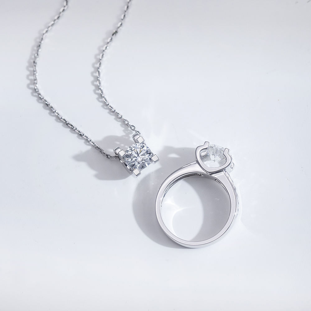 Customized Jewelry 14K Gold 1ct Round IGI Lab Diamond Engagement/Wedding Ring