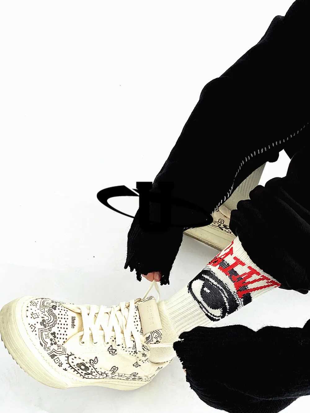 Real Pics One Pair Black White Socks Men Women Basketball Socks 25ss X250725