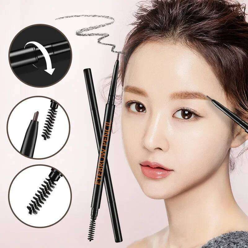 1.5mm Fine with Double Head Automatic Rotation, One Line Eyebrow Pencil Waterproof and Free Makeup Pen X250725