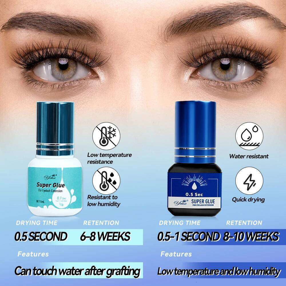 Yelix Extension 0.5-1 Sec Fast Dry Individual Lashes Sensitive Eye Eyelash Glue Wholesale Customization X250725