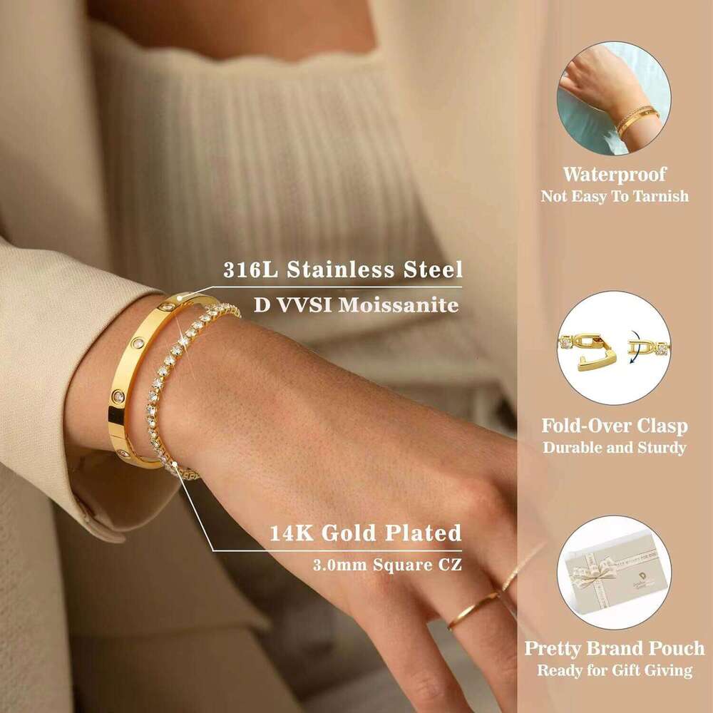 VVS Morganite NecklaceAdjustable Long Stick Bread Laboratory-Grown Stainless Steel Vvs Silicon Stone Tennis Bracelet Chain Necklace