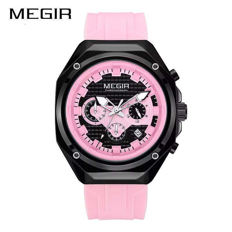 MEGIR Unisex Fashion Watch - Waterproof, Luminous, Silicone Strap, 45mm - 2025 Summer Collection