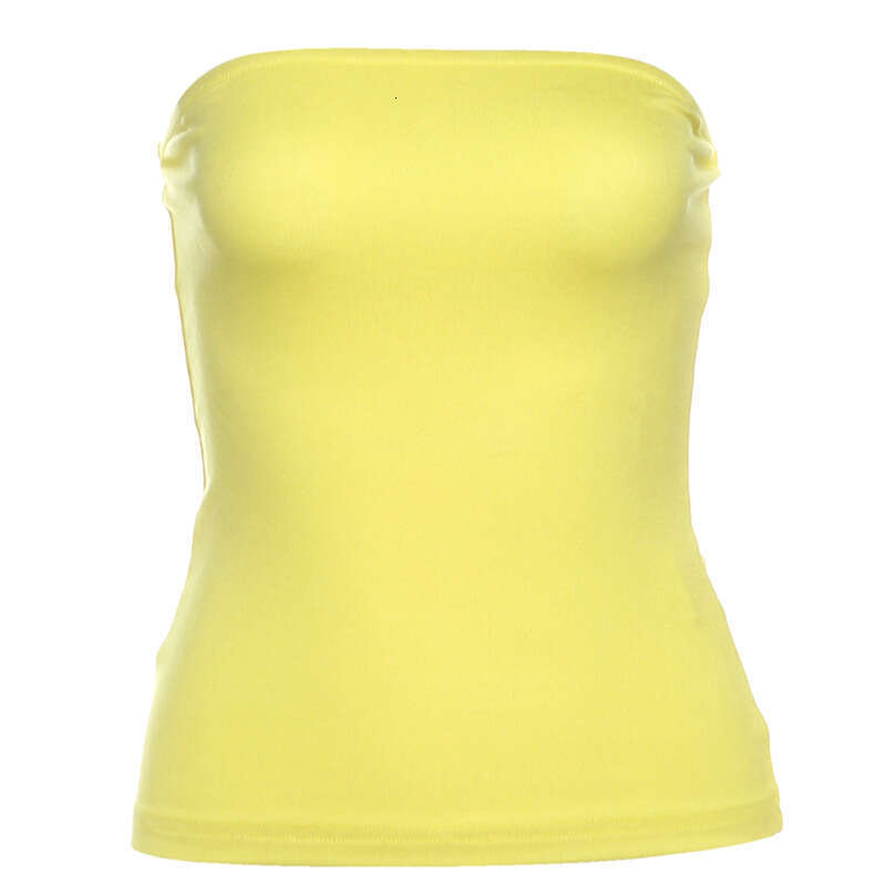 2025 Summer New Style Solid Color Slim Fit Tube Top Vest High Waist Tie Stripe Shorts Set for Women 045