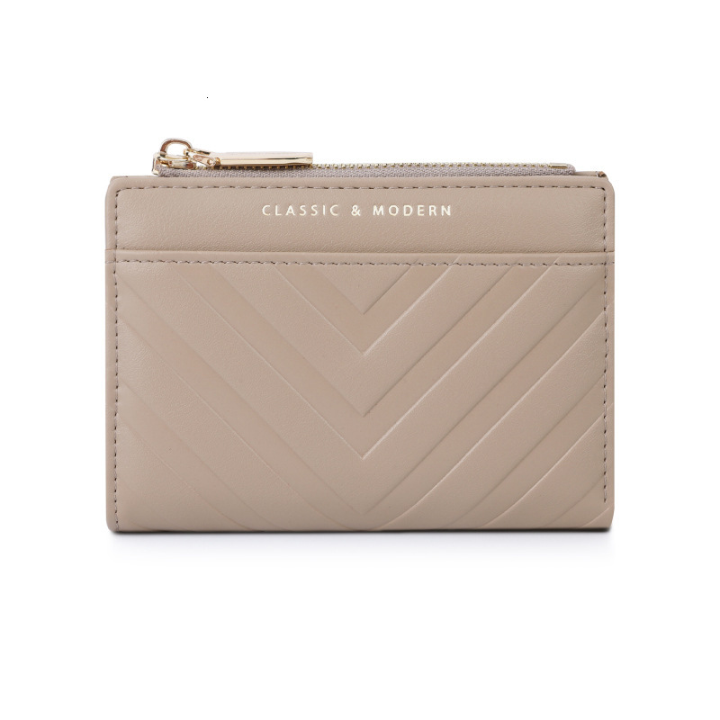 Luxury Women's Striped Embossed PU Leather Wallet Free Shipping Designer Multi Slot Fashion Card Holder Multifunctional Coin Bag