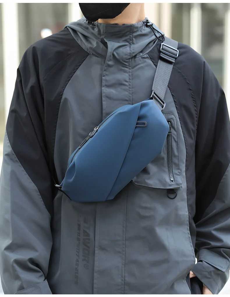 New Waist Bag Outdoor Chest Bag Business Crossbody Bag Multifunctional and Trendy Chest Bag Mens Sports Shoulder Bag Y250724