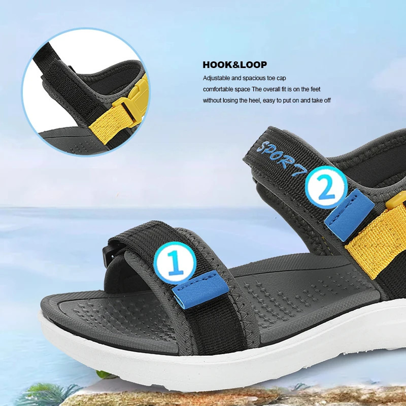 Summer Breathable Sandals Childrens Beach Shoes Boys Girls Student Casual Antislip Wear Resistant Footwear Kids 250725