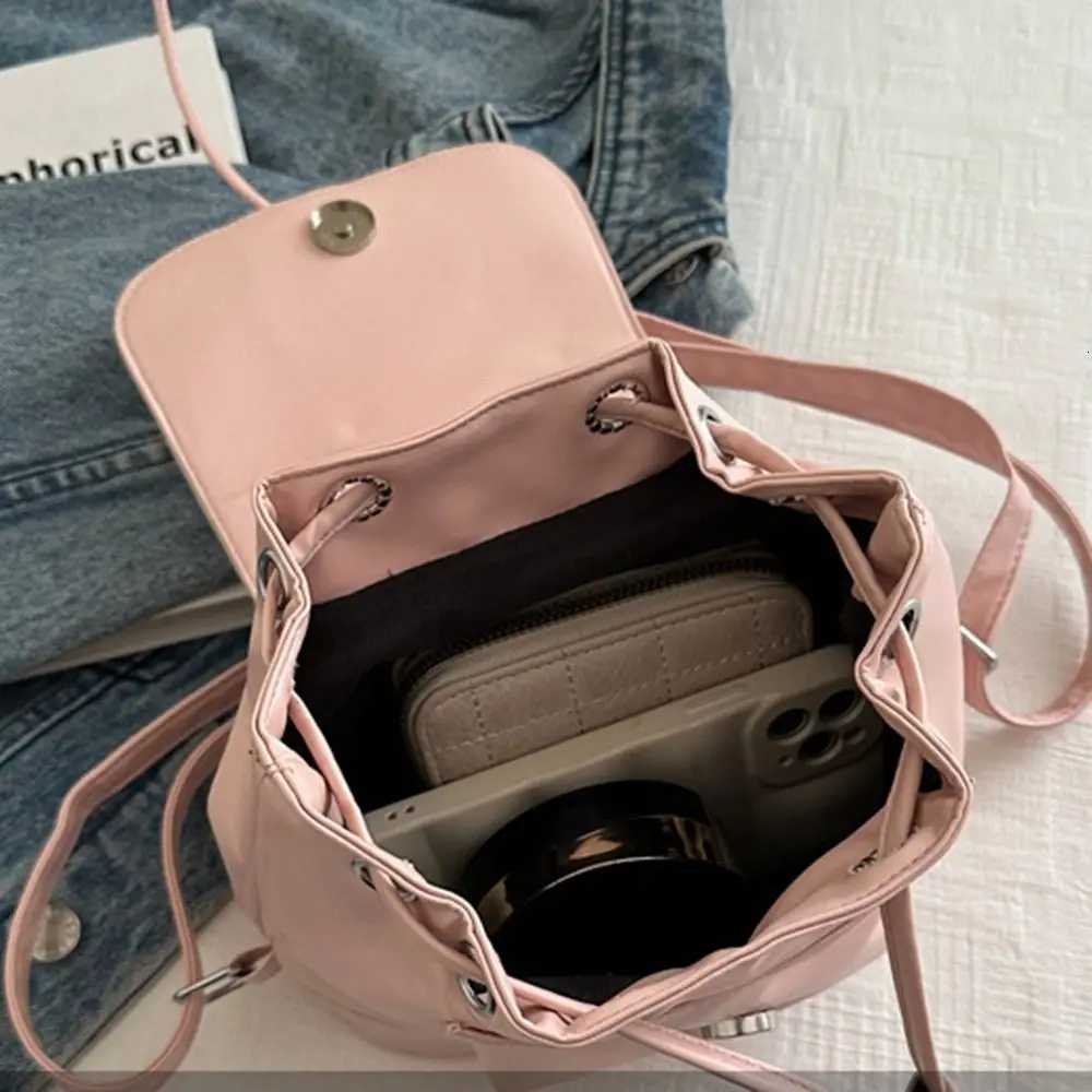 Bowknot Bow Backpack Simple Tie Large Capacity Ballet Style Shoulder Bag Travel Backpack Korean Style School Bag for Ladies Y250724