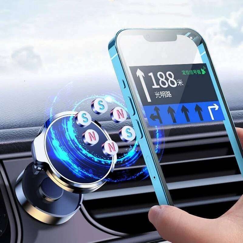 2024 Mobile Phone Stand Strong Magnetic Holder 720° Foldable Round Bracket Support for Universal Phones Mount Holders In Car