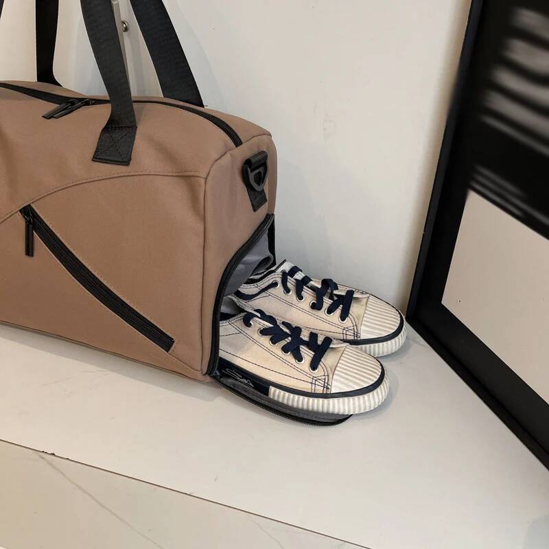 Dry Wet Gym Handbag Zipper Sports Fiess Bag Large Capacity Swimming Yoga Pack With Shoes Pocket Outdoor Training Shoulder Bags