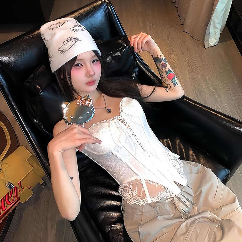 2025 Spring New Women's Fashion Solid Color Slim Street Style Off-Shoulder Tube Top Backless Vest e67