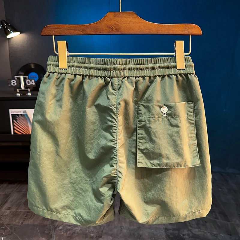 2025 Summer New Mens Shorts Casual Versatile Trendy Slimming Breathable Simple Solid Color Beach Pants W250724
