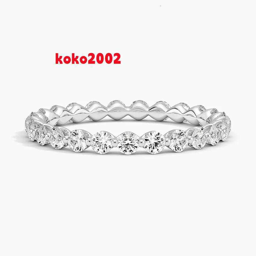 Premium Quality Round Cut Moissanite Diamond Eternity Wedding Ring Perfect For Stacking Anniversary Wear Jewelry