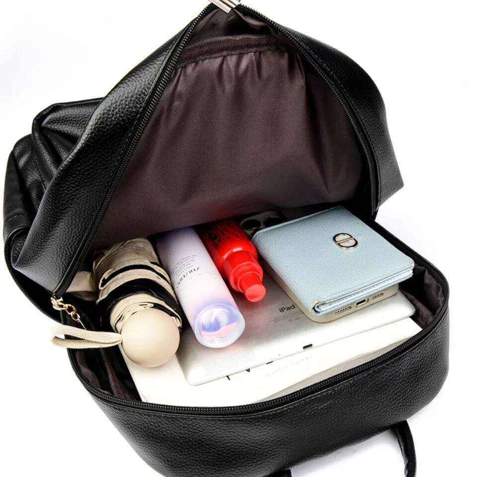 Ladies Casual Designer High Quality Leather Women Shoulder Bag School Bags Large Capacity Backpacks Daily Use