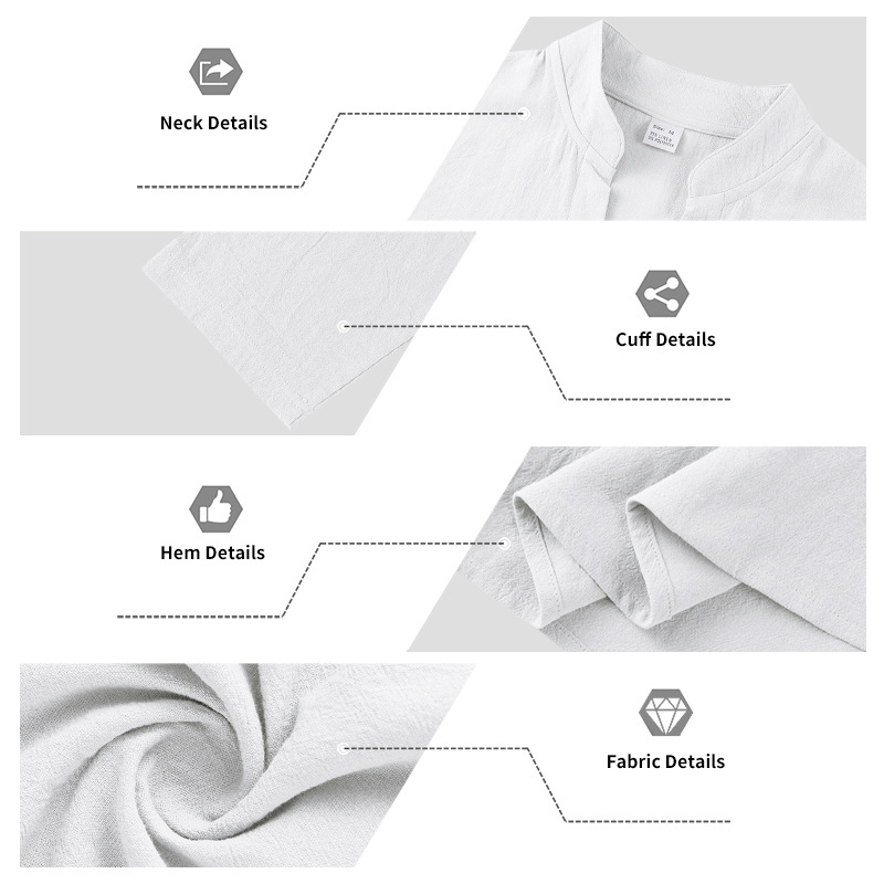 mens tracksuit Linen Lounge Set Relaxed Fit Breathable V-Neck Henley Shirt and Trousers Long Sleeve Autumn Comfort Outfit EU Size: S-3XL