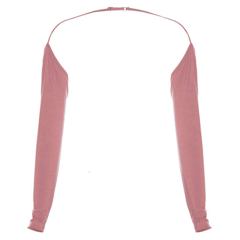2023 Spring Summer New Women's Solid Color Long Sleeve Blouse Fashion V-neck Strap Dress 2b8