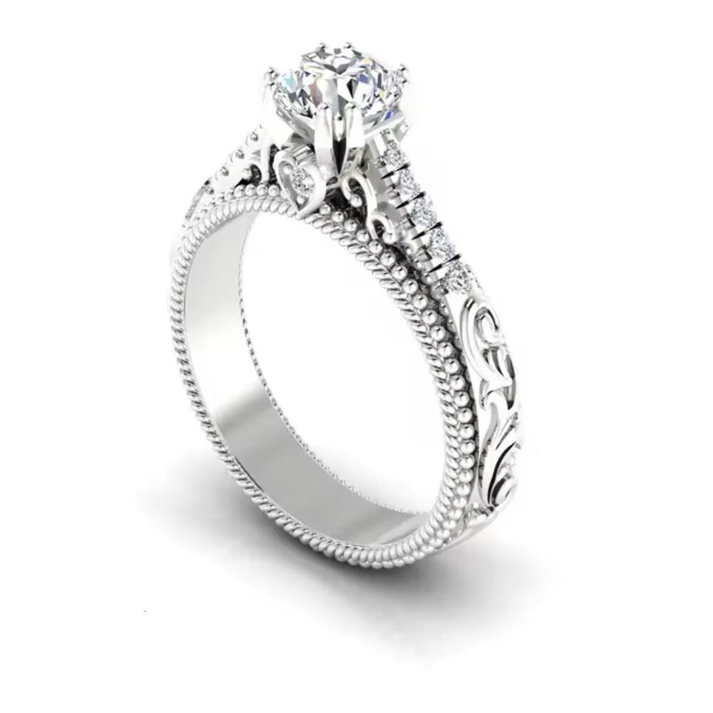 Classy Design Trendy Design Moissanite Colorless Diamond DEF Certified Solitaire Ring 10k Low Price Worldwide Delivery