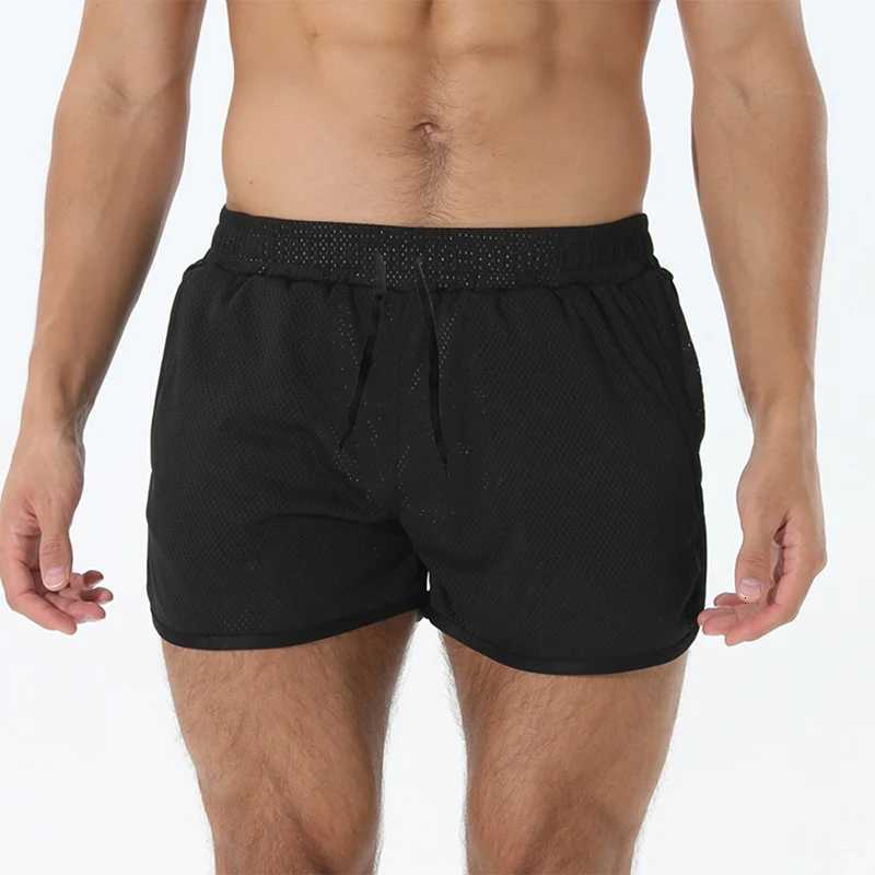 Men s Athletic Shorts with Pockets Quick Dry Gym Shorts for Running Workout Elastic Waistband Jogger Shorts in Contrast W250724