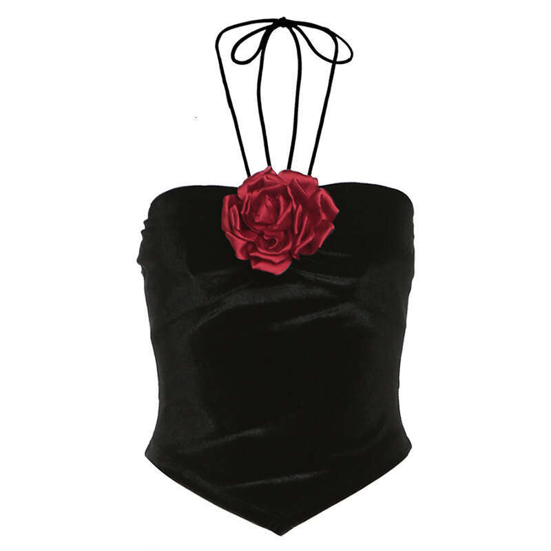 2024 Spring New Women's Solid Color Slim Street Fashion Halter Sexy Backless Tank Top e44