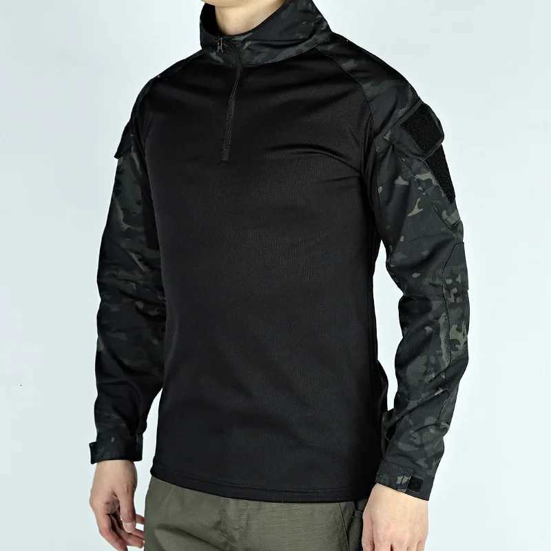 Army Outdoors T Shirt Long Sleeve Combat Shirt Tactical Clothing BreathableTraining Hunting Clothes Hiking Shirt Work Wear Men Y250724