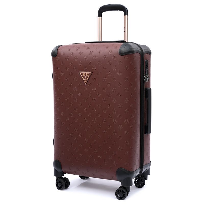 Designer travel suitcase retro style luggage student travel suitcase TSA lock printed can be boarded antique flower light 20 inch suitcase