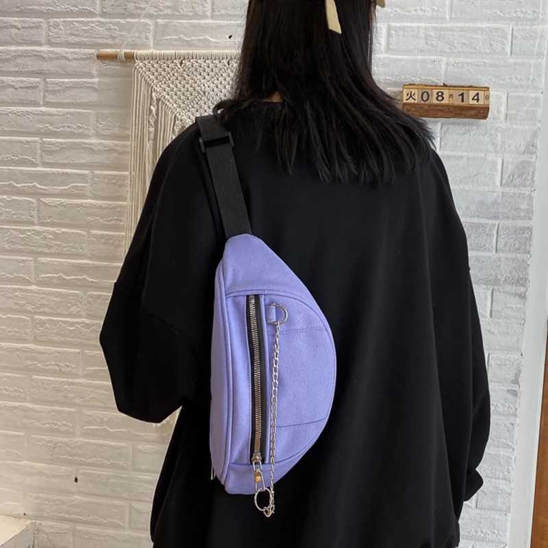 New Wen Chain Waist Bag Ladies New Designer Canvas Fanny Pack Fi Travel May Phe Ch Banana Bag Fem Bum Belt Bags Y250724