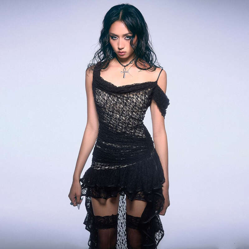 2024 Autumn Winter New Women's Solid Color Slim High Waist Street Fashion Strap Sleeveless Dress f28