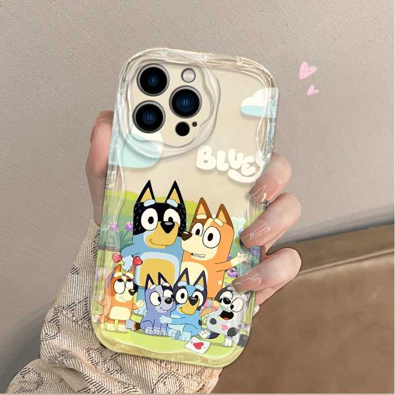 3D Clear Phone Case for iPhone 16 16E 15 14 13 12 11 Pro XS X S Max XR SE 2020 SE4 7 8 Silicone Cover with Cute B-Blueys Dog Design R250724