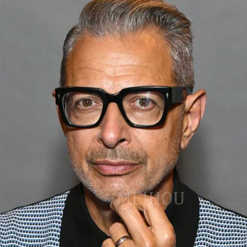 New Square Men Glasses Frame Luxury Brand Celebrity Transparent Computer Anti Blue Light Eyeglasses Frames Vintage Eyewear S250725