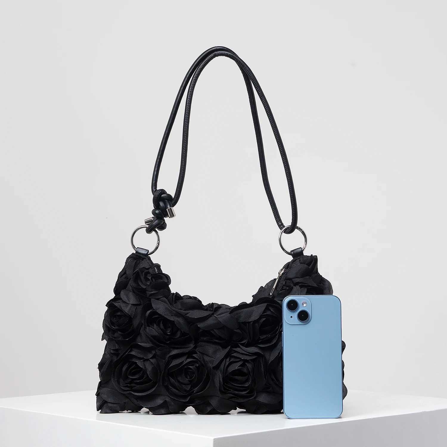 Elegant Stereo Rose Flower Shoulder Bag Wedding Item Elegant Womens Bag Womens Handbag Womens Party Dress Bridal Bag (Rand Pattern) Y250725