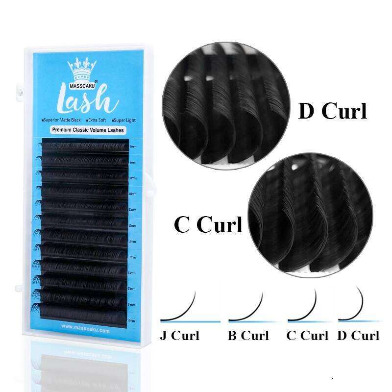 Eyelash Extension ic Volume 0.15 D Curl 8-15mm Mixed Tray Individual Lash Extensions Single Lashes