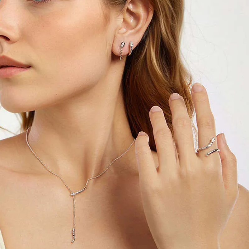 Yinziyun Sier Personality Zodiac Snake Birth Year Simple High-end Jewelry Set