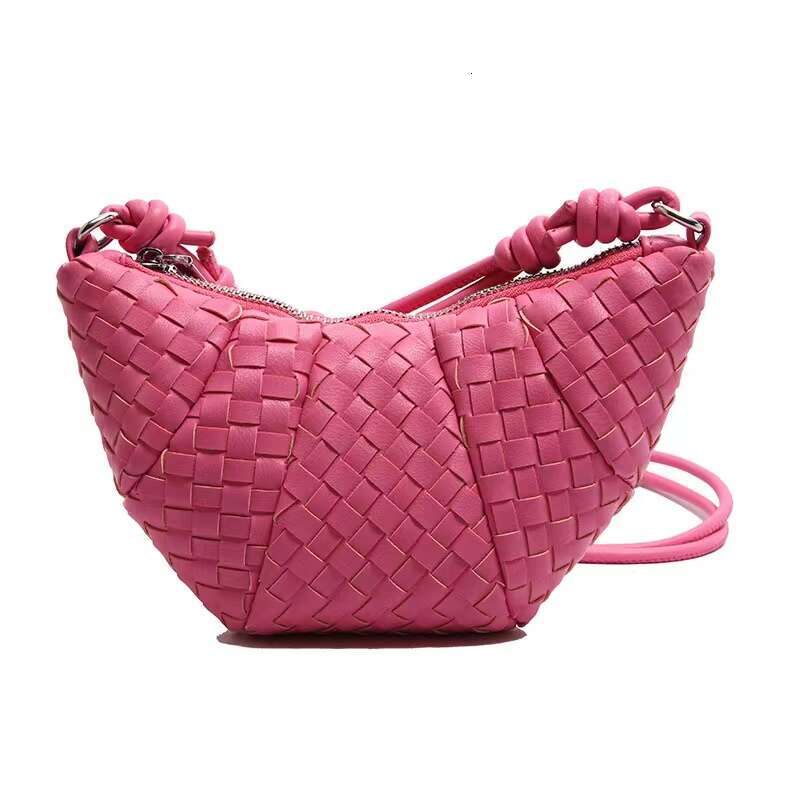 Women 2025 Handheld Woven Crescent Trend All-Match Retro Single Shoulder Crossbody Bag