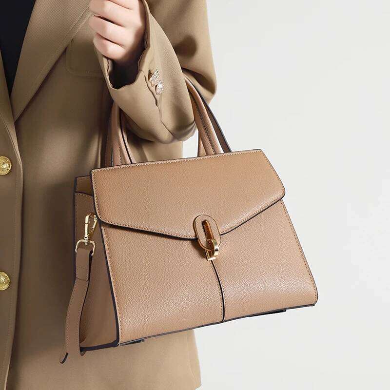 Women Natural Cow Real Leather Shoulder Bags Ladies Cowhide Retro Crossbody Bag Female Fashion Design Commuting Handbags
