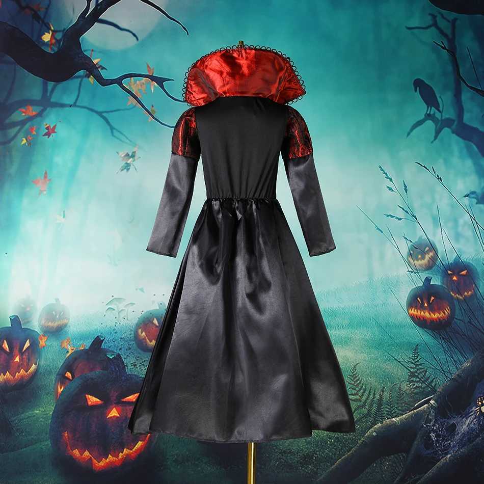 Halloween Dresses For Kids 2025 Fantasy Vampire Par Costume Girls Long Tutu Dress Kids Carnival Outfit Gothic Feather Clothes Z250725