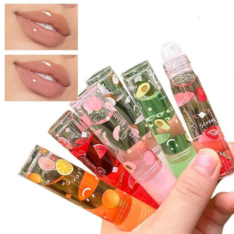 6 Color Plumping Clear Lip Oil Mirror Water Lip Gloss Lip Glaze Transparent Liquid Lipstick Moisturizing Fruit Lips Care Make UpXJ250724