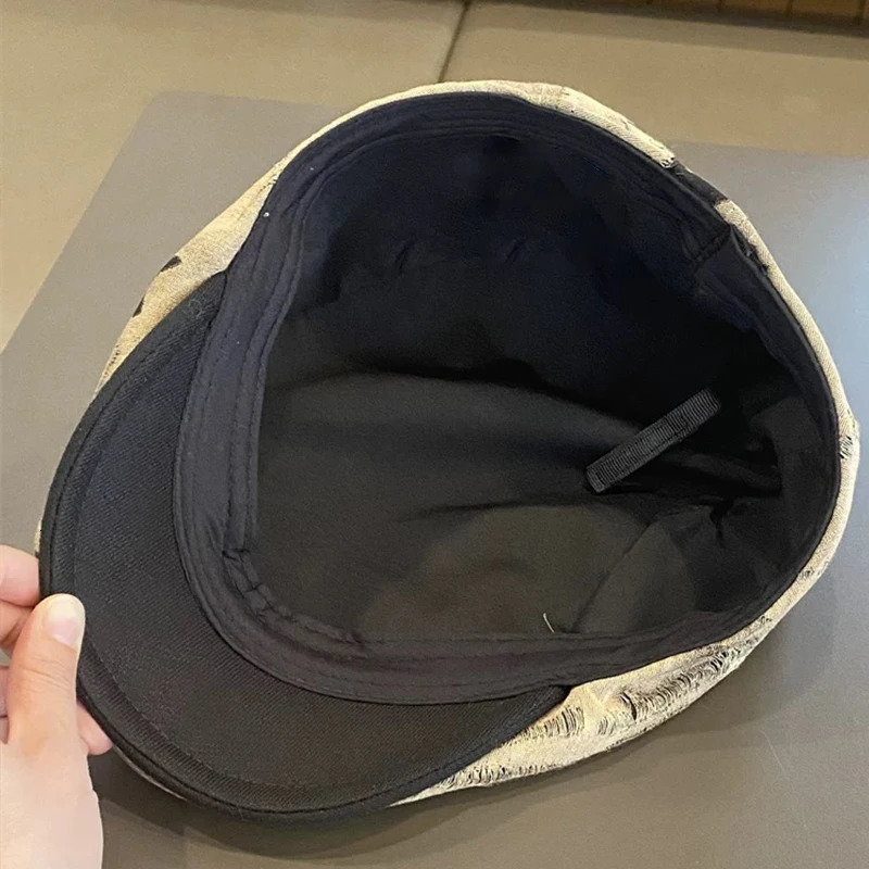 Y2k Retro sboy Cap for Women Men British Star Printed Beret Hat Forward Hats 250723