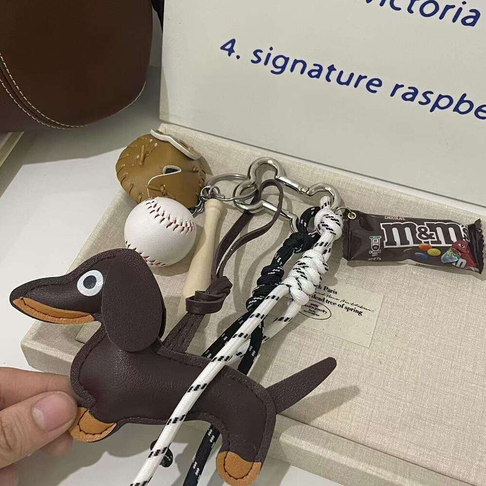 Bag Charms Cute Cartoon Dachshund Dog Hand Strap Pet Puppy Animal Shape Bag Pendant Decoration Gift