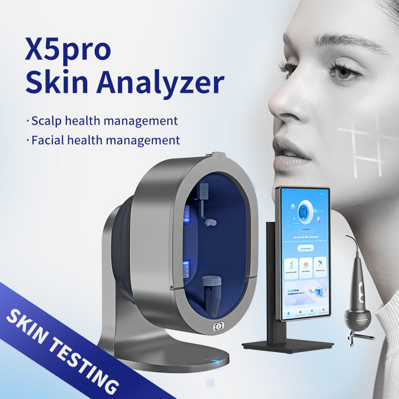 Intelligent 3D Facial Skin Analyzer Device With Real-Time Report For Professional Beauty Salon Moisture And Pore Detection