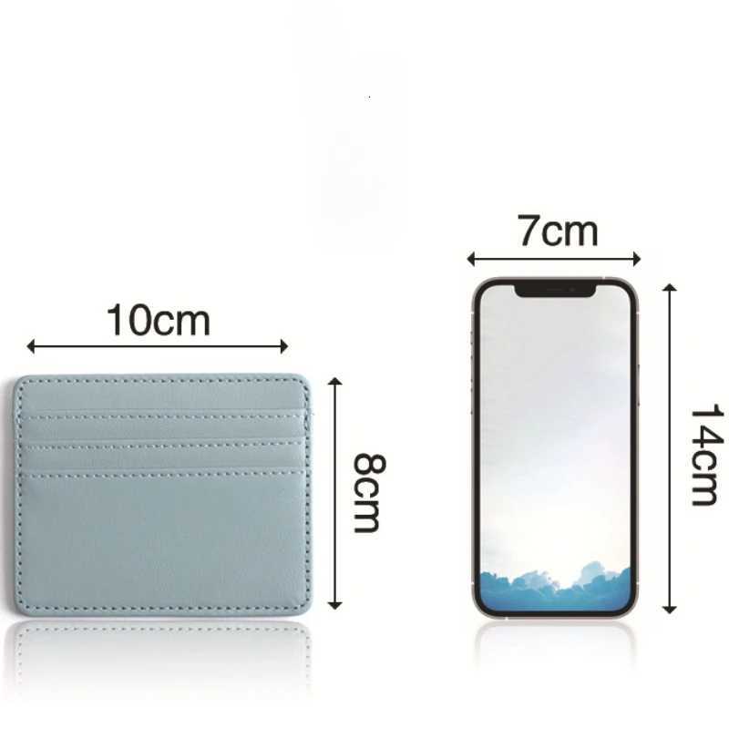 1Pc Pu Leather ID Card Holder Candy Color Bank Box Multi Slot Slim Card Case Wallet Women Men Business Card Cover Z250725