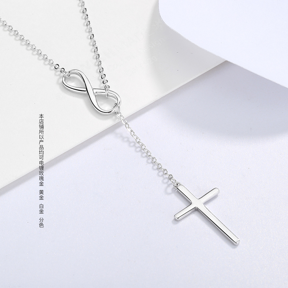 Hot-selling Classic Fashion Cross Pendant Fresh Style Women's Halloween Sterling Sier Jewelry