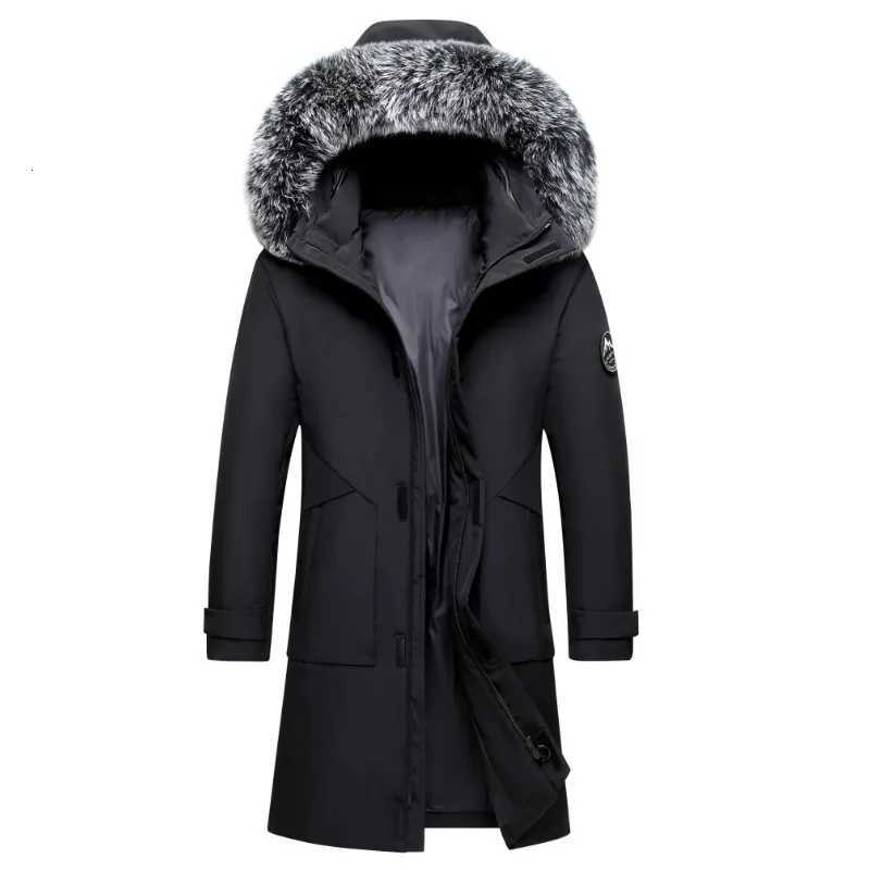Autumn Winter Long Men Windproof Down Jacket Coats Mens Warm White Duck Down Hooded Jacket Parkas Multi Pockets Overcoat Male X250725