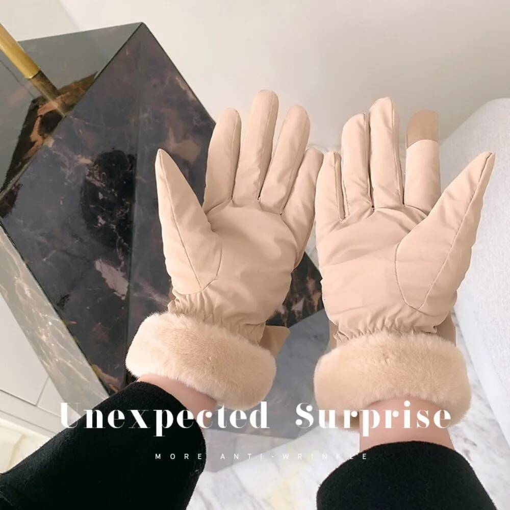 Touch Screen New Wind Waterproof Cold Resistance Cycling Gloves Thermal Fleece Warm Skiing Mittens Winter ddmythur