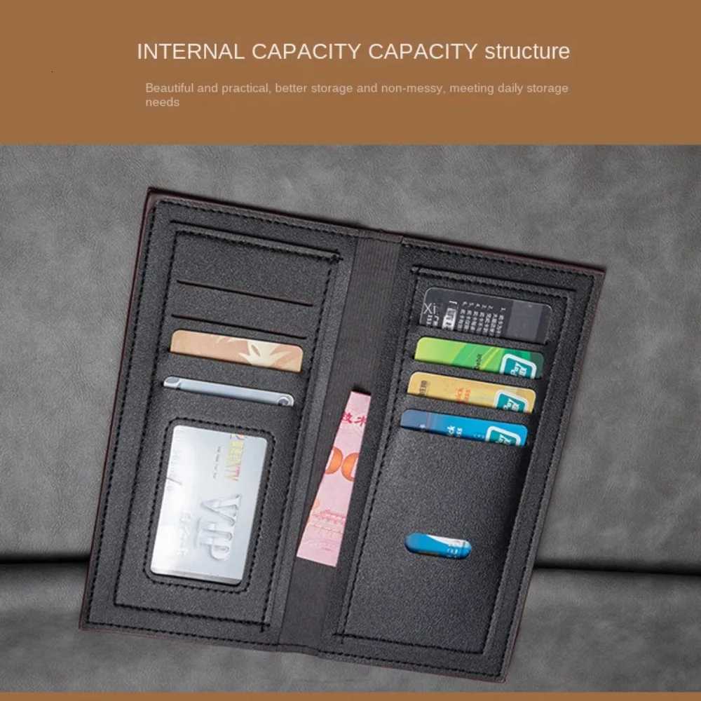 PU Leather Long Wallet For Men Durable Multiple Slots Men Card Holder Thin Soft Men Wallet Card Bag Large Banknote Money Purses Z250725