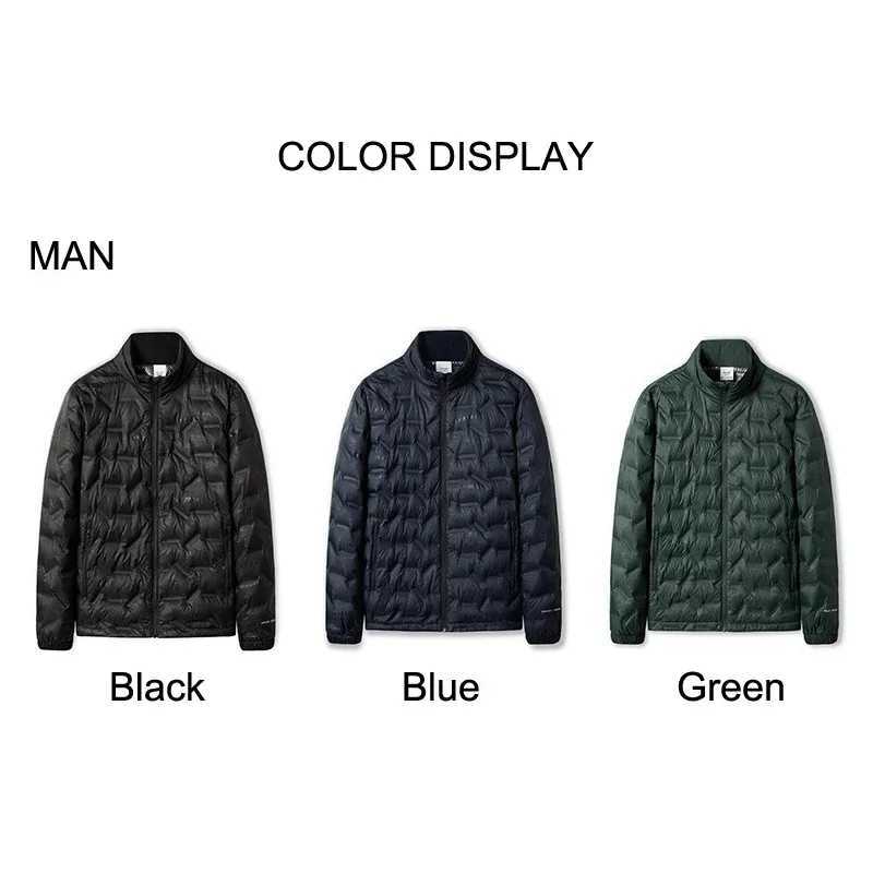 Mens Winter Down Jacket - 80% White Duck Down Waterproof Warm Hiking Climbing Coat for Outdoor Camping Trekking Sports X2507251
