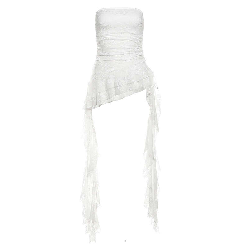 2024 Summer New Women's Solid Color Slim Street Fashion Off-Shoulder Tube Backless Top b93
