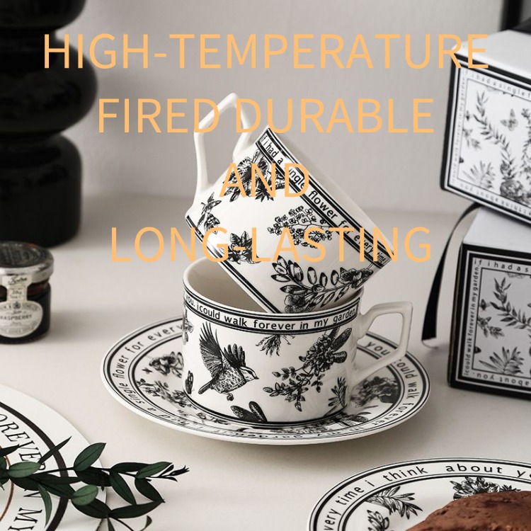 coffee cup High-end French retro coffee cup gift box